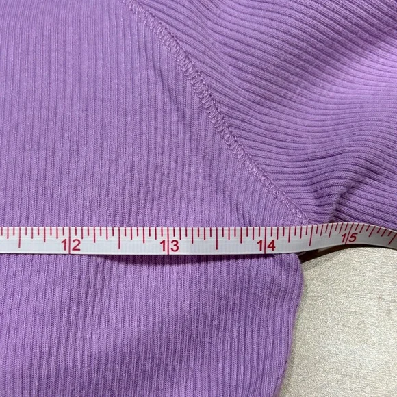 Tractr Lavender Ribbed Top - Picture 3 of 4